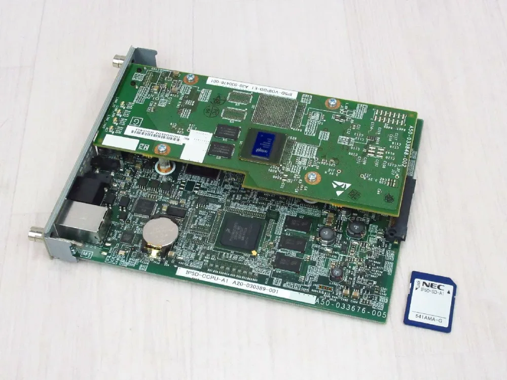 【中古】 IP5D-CCPU-A1+IP5D-VOIPDB-E1+SD-A1 NEC Aspire UX CPUAユニット 【 M,Lポート×1/IPトランク×4/VoIP×64 ver5.00 】 【ビジネスホン 業務用 電話機 本体】