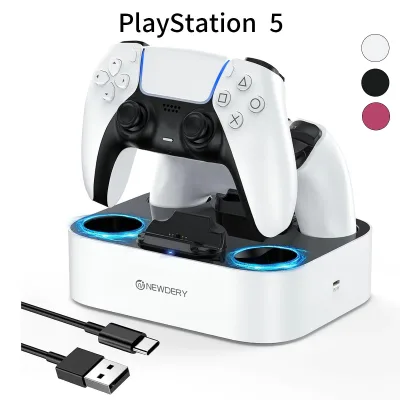 PlayStation 5 コントローラー充電スタンド 2台同時充電 PS5 プレイステーション5