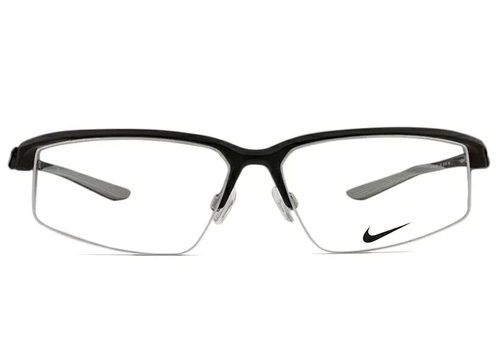 ナイキ NIKE 8136af 003 マットブラック/グレー 伊達 度付き 大きい メガネ めがね 眼鏡 メンズ 新品 送料無料 59□14