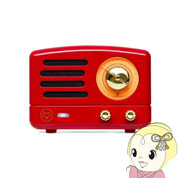 Bluetooth スピーカー MUZEN ミューゼン PETA パッションレッド MW-Q1I RD レトロ かわいい おしゃれ 超小型 スピーカー マグネット【KK9N0D18P】