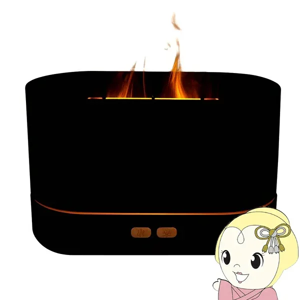 【10/15は期間限定クーポン発行】アロマディフューザー 焚き火風 フェイク炎 加湿器 超音波式 AXZES 三金商事 Mitsukin AXS-BD01【KK9N0D18P】