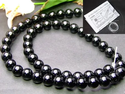 ≪g3-476≫今月の10%OFF●8mm●ブラックオニキス●送料無料有●最高級5A●1連38cm 通し針、解説書、1mゴム付き●ブラジル産●天然石●パワーストーン●