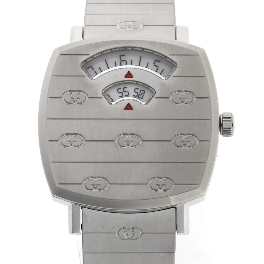 GUCCI グッチ グリップ ウォッチ 27mm クォーツ YA157501 / 157.5 ホワイト文字盤 SS 【未使用】【時計】 2410367