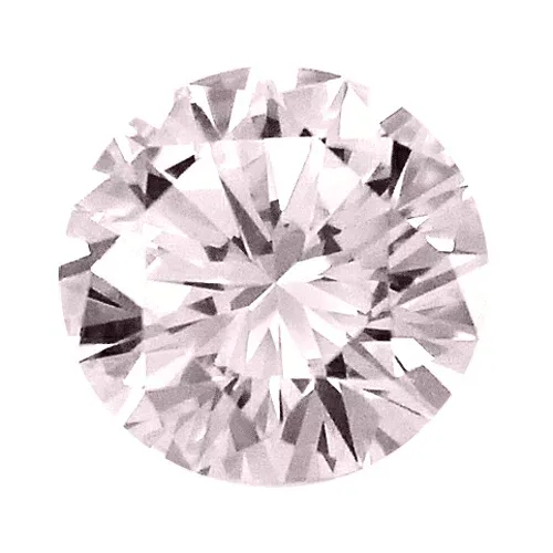 【中央宝石研究所ソーティング付】天然 ダイヤ 0.090ct (Very Light Purplish Pink-SI2-RD) ラウンド ルース【新品】