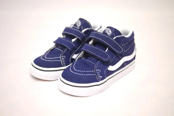 ลด 15% ทันที! VANS SK8-MID REISSUE V PATRIO BLUE/TRUE WHITE KIDS ไซส์เด็ก Velcro