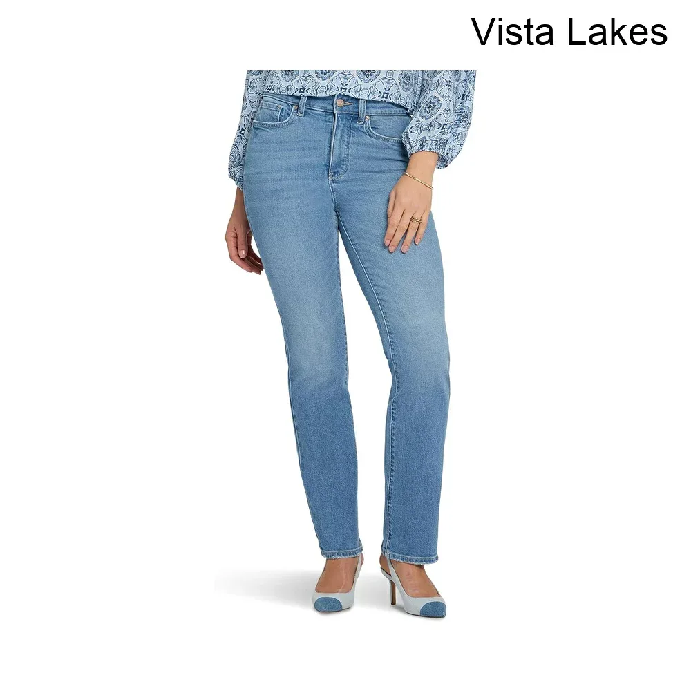 (取寄) エヌワイディージェイ ハイライズストレートジーンズインビスタレイクス nydj High Rise Straight Jeans in Vista Lakes