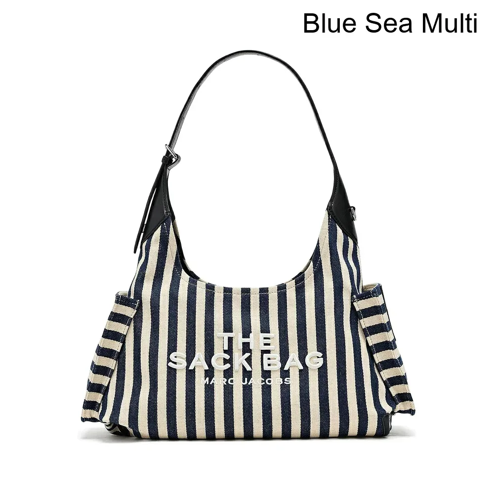 (取寄) マーク・ジェイコブス ザストライプキャンバスベルトサックバッグ marc jacobs The Stripe Canvas Belted Sack Bag