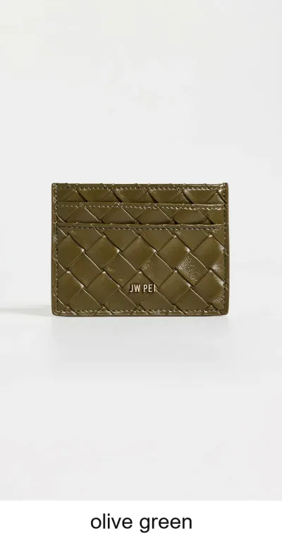 (取寄) ジェイダブリュー ペイ ウーブン テクスチャー カード ホルダー Jw Pei Woven Texture Card Holder olive green