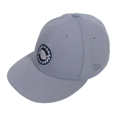DESCENDANT ディセンダント 22SS 221NEDS-HT02 × NEW ERA ニューエラ VORTEX LP 59FIFTY CAP ヴォルテックス ワッペンデザイン キャップ 帽子 グレー系 メンズ【中古】