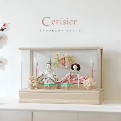 Cerisier公式 雛人形 コンパクト ケース飾り おしゃれ かわいい インテリア Cerisier 木製ケース飾り お雛様 雛 おひなさま 【2026年度新作】