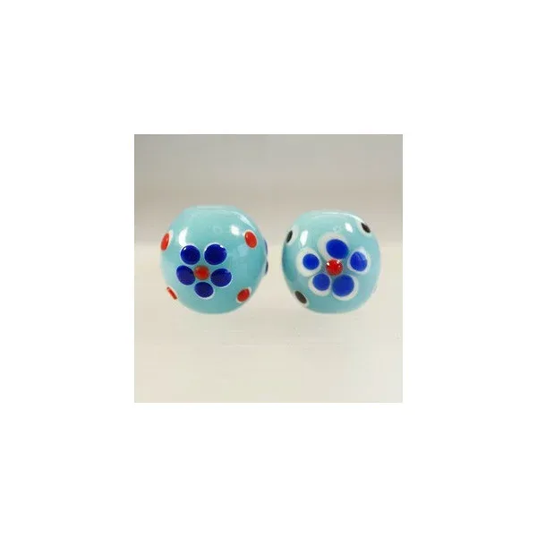 トンボ玉 水色 20mm 1個 アクセサリーパーツ 手芸用品 和物