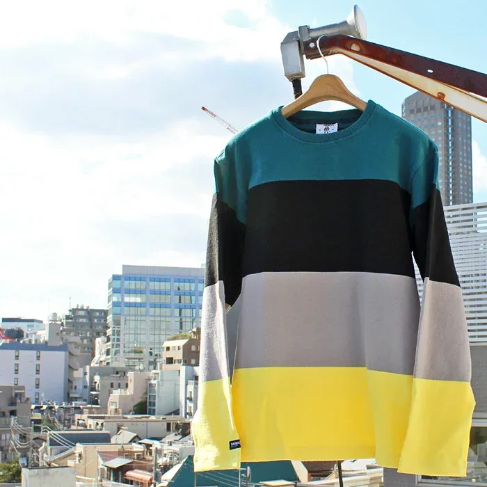 BARBARIAN "NEW JAPAN SIZE SPEC" UFE-08 12oz CREW LONG SLEEVE RUGBY JERSEY クルーネック ラガーシャツ メンズ 長袖 ヘビーウエイト カナダ製 LEMON/GREY/BLACK/TEAL S-XL 正規代理店商品 送料無料!