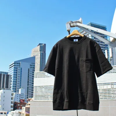 BARBARIAN "NEW JAPAN SIZE SPEC" XSE-21 8oz WAISTBAND POCKET CREW SHORT SLEEVE RUGBY JERSEY ポケット クルーネック ラガーシャツ ウエストリブ メンズ 半袖 ライトウエイト カナダ製 BLACK S-XL 正規代理店商品 送料無料!