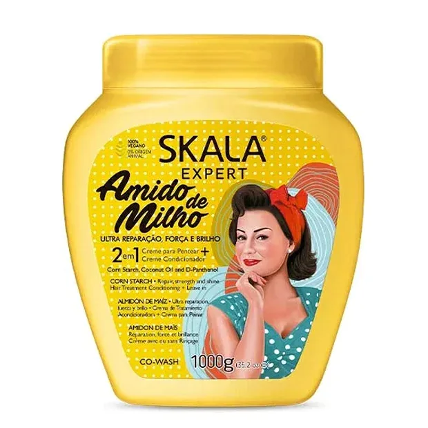 SKALA スカラ ヘアクリーム コンスターチ ヘアトリートメント 1000g 大容量ヘアパック 1kg Scala エキスパート ブラジル製(オールヘア用)