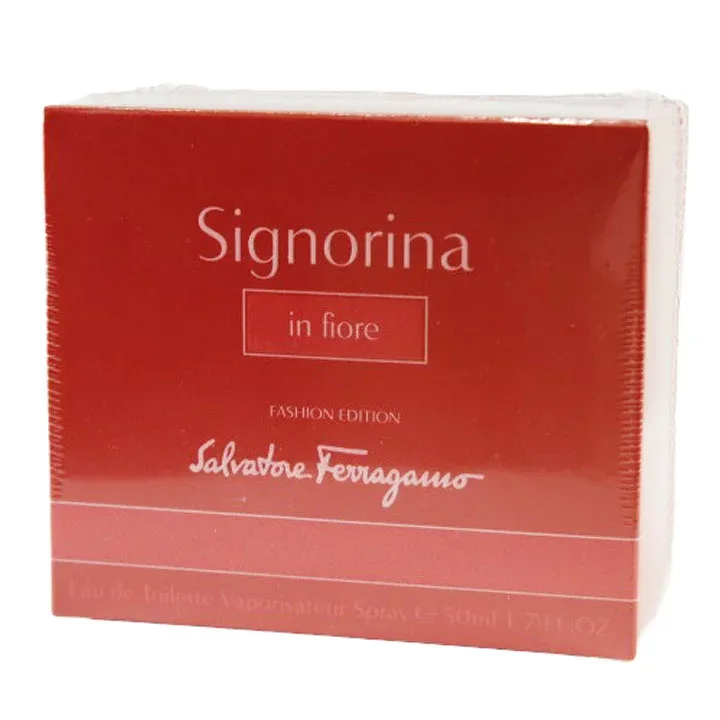 サルヴァトーレ フェラガモ 香水 シニョリーナ イン フィオーレ EDT 50ml 限定 ファッションエディション 赤 レッド Salvatore Ferragamo レディース フレグランス フルーティー フローラル 桜 梨 ブランド ギフト プレゼント 正規品 新品