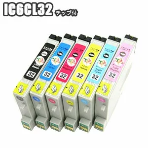 IC6CL32 【6個自由選択】送料無料! エプソン 互換インク EPSON IC6CL32 セット Ic32 IC6CL32 ICBK32 ICC32 ICM32 ICY32 ICLC32 ICLM32 pm-a890 pm-g800 pm-d800 pm-a870 プリンターインク インクカートリッジ 【 IC6CL32 5セット以上お買い上げであす楽対応】
