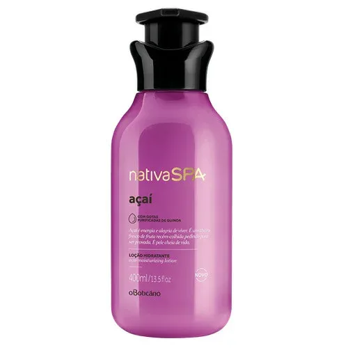 オ・ボチカリオ ナチーバ スパ ナリシング ボディローション AC アサイー◆OBOTICARIO NATIVA SPA LOCAO HIDRATANTE CORPORAL ACAI 400ml