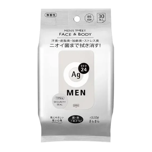 【送料無料】エージーデオ24メン メンズシート フェイス&ボディ 無香性 30枚