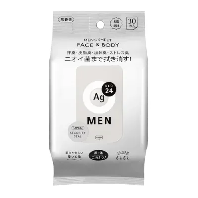 【送料無料】エージーデオ24メン メンズシート フェイス&ボディ 無香性 30枚