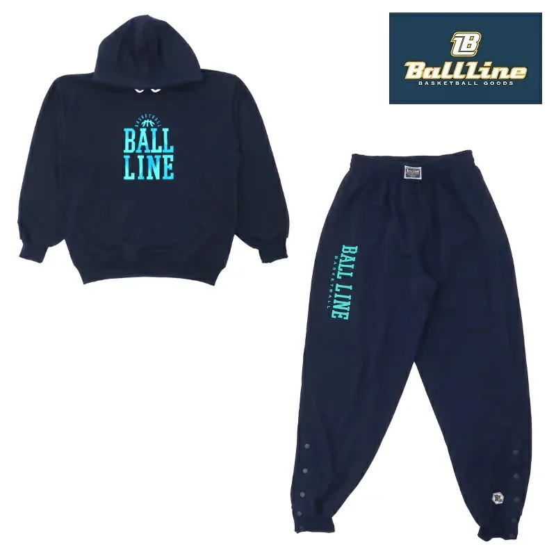 オンザコート BALL LINE ボールライン バスケット スウェットパーカー・パンツ BLSS2773:BLSP1773 ネイビー 上下セット 上下 セットアップ ボールラインスウェットパーカー ボールラインスウェットパンツ 裏毛 裾ボタン 裾ボタンパンツ 男女兼用