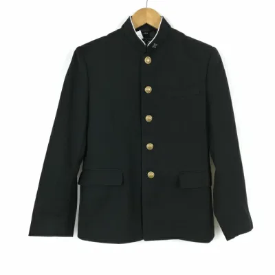 School Uniform Gakuran 155A Boys' Jacket Fully Washable Standard School Uniform Round Collar Cassidos Black Used Rank C A3 JJ6741