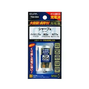 【3個セット】 ELPA TSA-004 電話子機用充電池