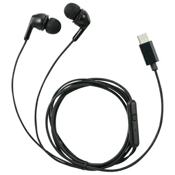 【5個セット】 イヤホン カナル マイク USB Type-C ブラック 91424 ARTEC 密閉型 授業 オンライン会議 通話機能 学校用 デジタル機器 接続 ICT対応