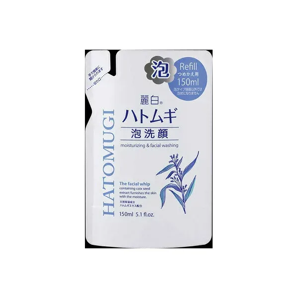 【2個セット】 熊野油脂 ハトムギエキス配合洗顔フォーム 150ml 詰替用 保湿 弾力 洗顔料 フェイスケア スキンケア用品