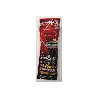 【6個セット】 ドルコ PACE6 ディスポ カミソリ ダイヤモンドコーティング 60本入 使い捨て髭剃り Dorco シェーバー