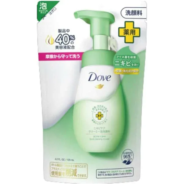 【3個セット】 Dove 薬用アクネケア 洗顔フォーム 125ml ニキビ予防 皮脂ケア 敏感肌用 保湿 殺菌 ユニリーバ ジャパン オーラルケア スキンケア