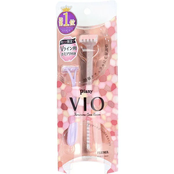 【6個セット】 ピアニィ VIO ヴィオ デリケートゾーン用 フェザー安全剃刃 女性用カミソリ
