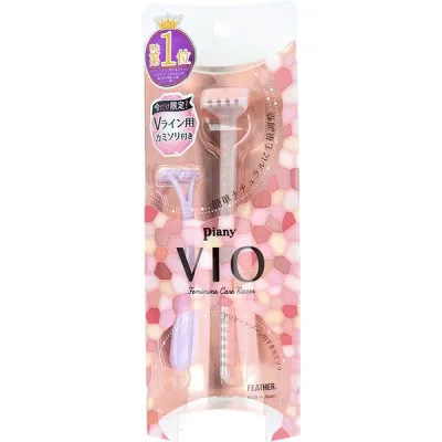 【6個セット】 ピアニィ VIO ヴィオ デリケートゾーン用 フェザー安全剃刃 女性用カミソリ