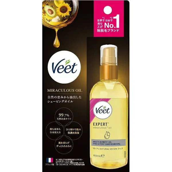 Veet ヴィート ミラキュラスオイル 100ml シェービング保湿オイル ボディ脱毛ケア Reckitt Benckiser スキンケア