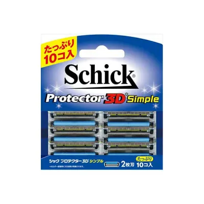 【6個セット】 プロテクター3Dシンプル替刃 10コ入 シック Schick 男性用カミソリ