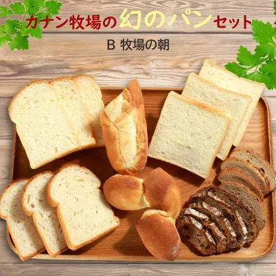 カナン牧場 幻のパンセット 牧場の朝 Bセット お食事系のパンが7種類 朝食 無添加 奥中山 手作りパン シンプル