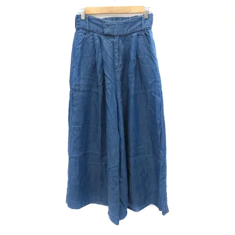 【中古】ジーナシス JEANASIS ワイドパンツ イージーパンツ ロング丈 F 青 ブルー /YK11 レディース 【ベクトル 古着】 250512