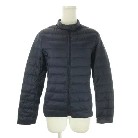 【中古】ユニクロ UNIQLO × イネス INES DELA FRESSANGE ダウンジャケット 上着 M 紺 ネイビー スタンドカラー 長袖 キルティング /AO15 ■ECD001 レディース 【ベクトル 古着】 260220