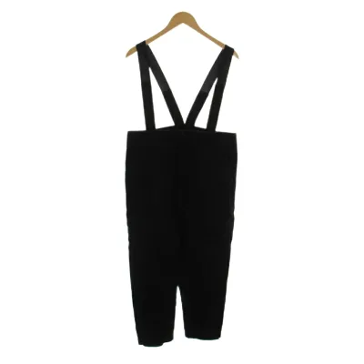 【中古】ユニバーサルオーバーオール UNIVERSAL OVERALL サロペット パンツ 黒 ブラック 無地 クロップド丈 /LP レディース 【ベクトル 古着】 260422
