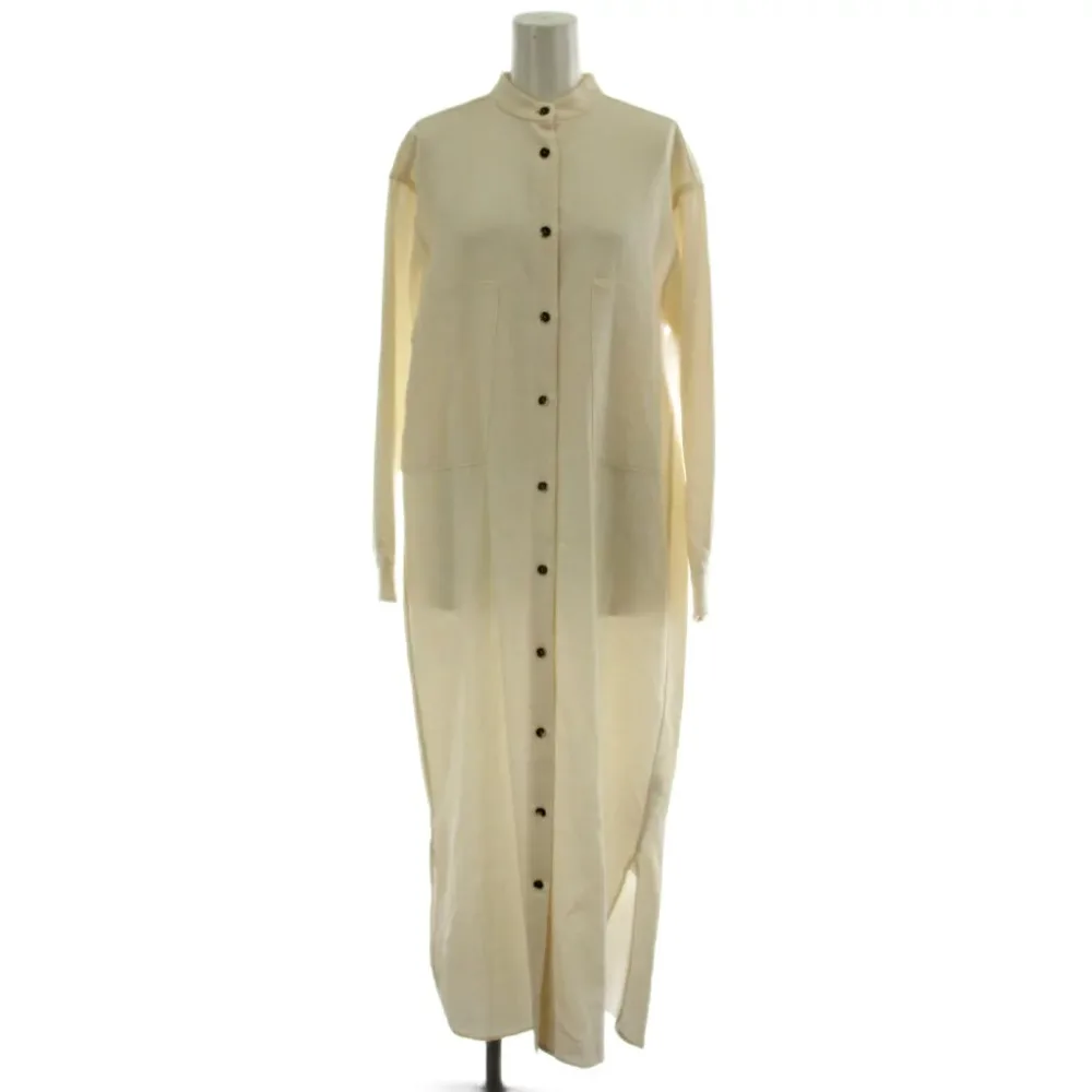 【中古】ドレステリア DRESSTERIOR バンドカラーシャツワンピース 38 アイボリー 長袖 ロング丈 /GG レディース 【ベクトル 古着】 260525