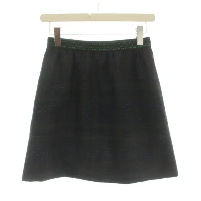 【中古】ポールスミス PAUL SMITH ツイード ミニ スカート 38 青 ブルー 黒 ブラック ブラウン /YM53 ■MA レディース 【ベクトル 古着】 260619