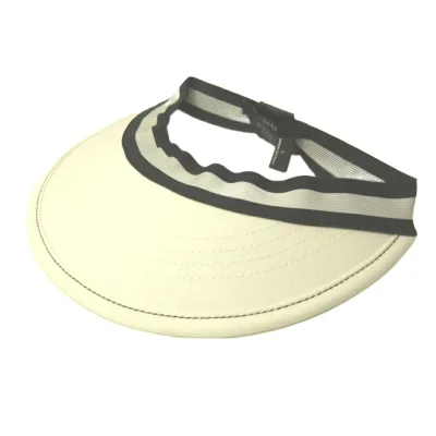 【中古】グッチ GUCCI サンバイザー 帽子 ライン L 白 ホワイト 125561.XT032 0625 レディース 【ベクトル 古着】 260625