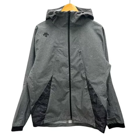 【中古】デサント DESCENTE D7331RJK41 ナイロンジャケット ジップアップ フーディー ワンポイントロゴ 長袖 XО グレー メンズ 【ベクトル 古着】 260709
