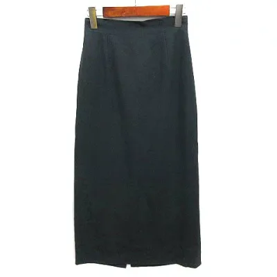 【中古】シビラ SYBILLA ジョーゼット ペンシル ロング スカート バックスリット ダークグリーン M レディース 【ベクトル 古着】 240710