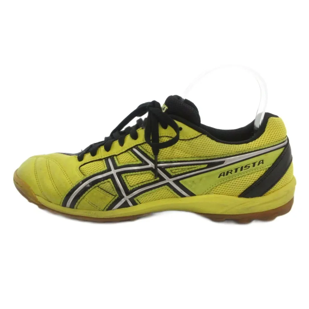 【中古】アシックス asics フットサルシューズ スニーカー 27.5 黒 ブラック 黄 イエロー /SC ■GY09 メンズ 【ベクトル 古着】 260920