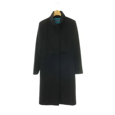【中古】ヴィヴィアンタム VIVIENNE TAM アンゴラ チャイナボタン ロングコート スタンドカラー アウター 0 黒 ブラック /HS ■OS レディース 【ベクトル 古着】 261006