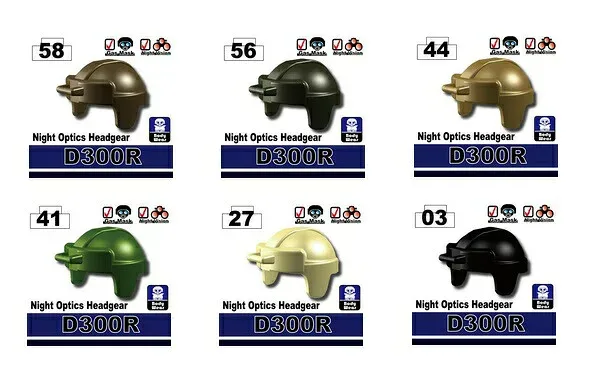 カスタム カスタムパーツ 装備 備品 スワット SWAT 世界大戦 D300R ヘルメット ブロックパーツ