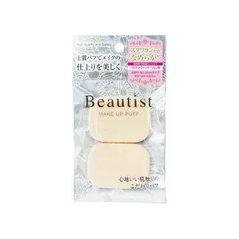 【代引き・同梱不可】 ビューティスト メイクアップパフ 高密度・長角形S 2P×12個セット BT-3007