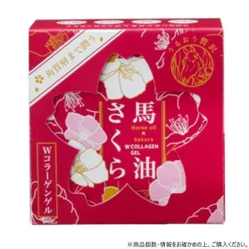 【代引き・同梱不可】 フェニックス 馬油さくらWコラーゲンゲル 100g×15本