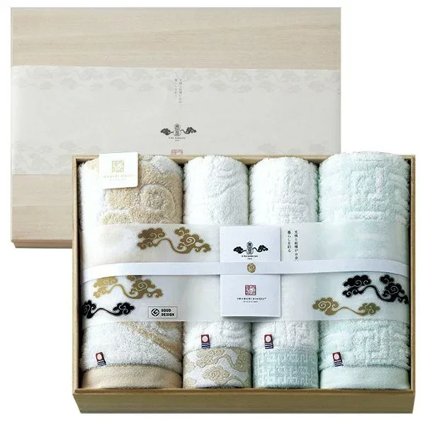 【ポイント5倍】今治タオル imabari towel japan 今治謹製 雲母唐長 唐長文様 タオルセット(木箱入)【入学内祝い 御歳暮 お歳暮 寒中御見舞 御年賀 敬老の日 敬寿 内祝い 返礼 ギフトセット】【送料無料 送料込み】