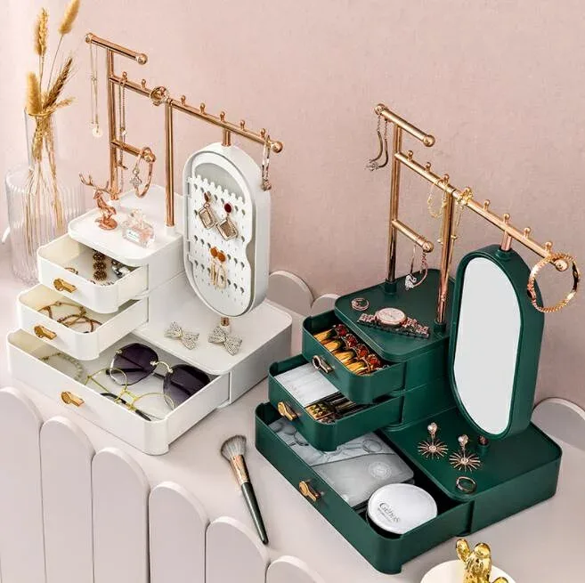 ジュエリーボックス ジュエリーケース 化粧品収納ボックス メイクボックス 持ち運びメイクポーチ アクセサリーケース アクセサリー 収納 アクセサリーボックス ジュエリー アクセサリー入れ 持ち運び 携帯用 旅行 大容量 可愛い お洒落 高級